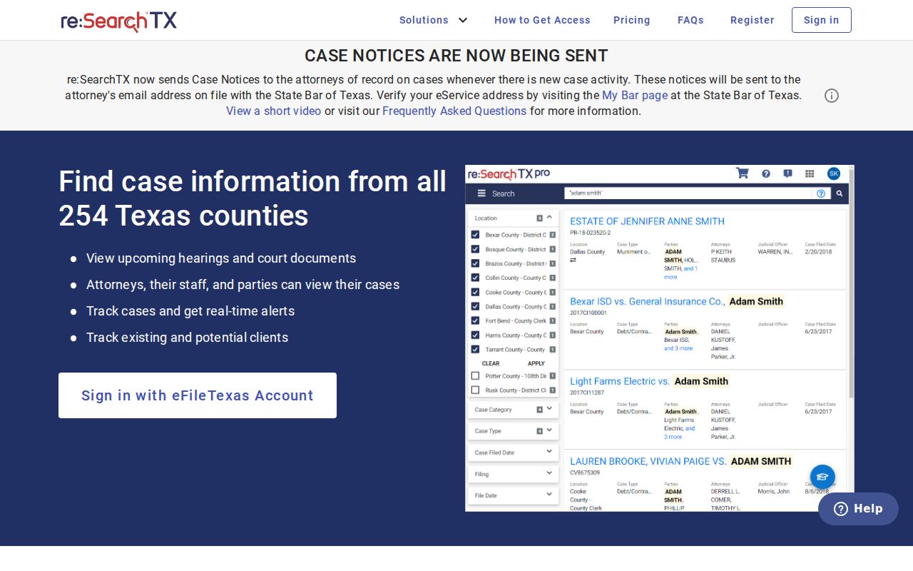 Kimble County criminal court record search in re:SearchTX