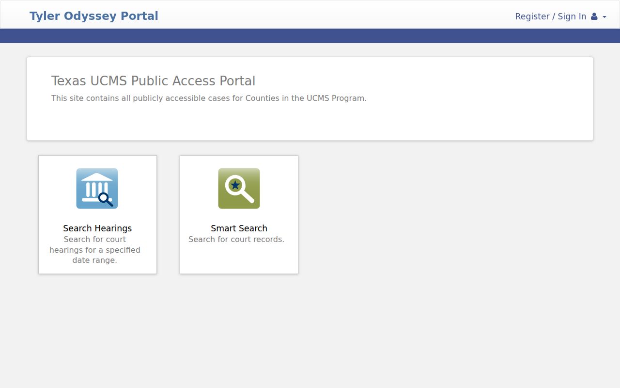 Tyler court portal used after a Kimble County arrest and booking